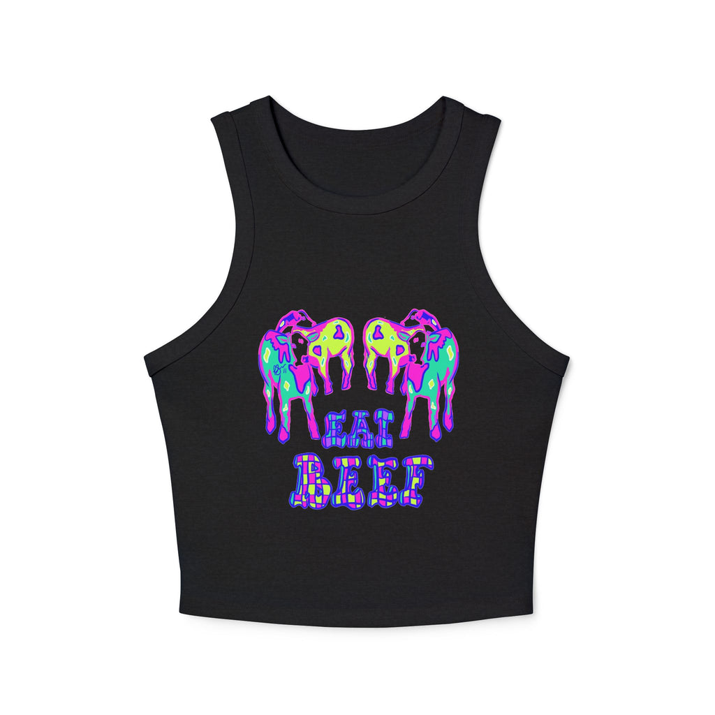 Eat Beef Racer Tank Top