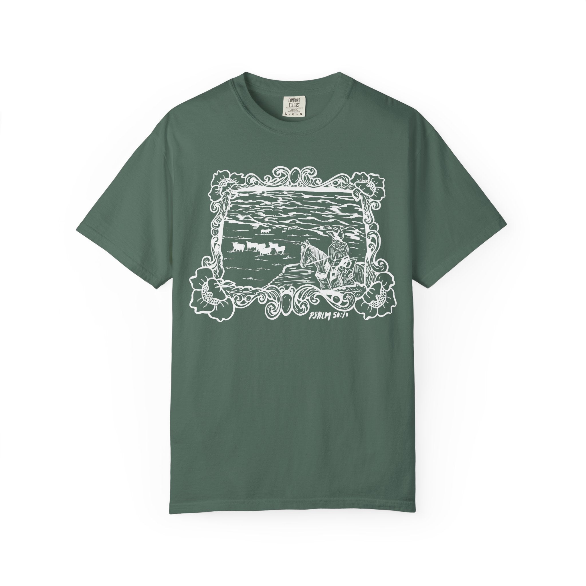Cattle on 1000 Hills Comfort Colors T-shirt- Wht