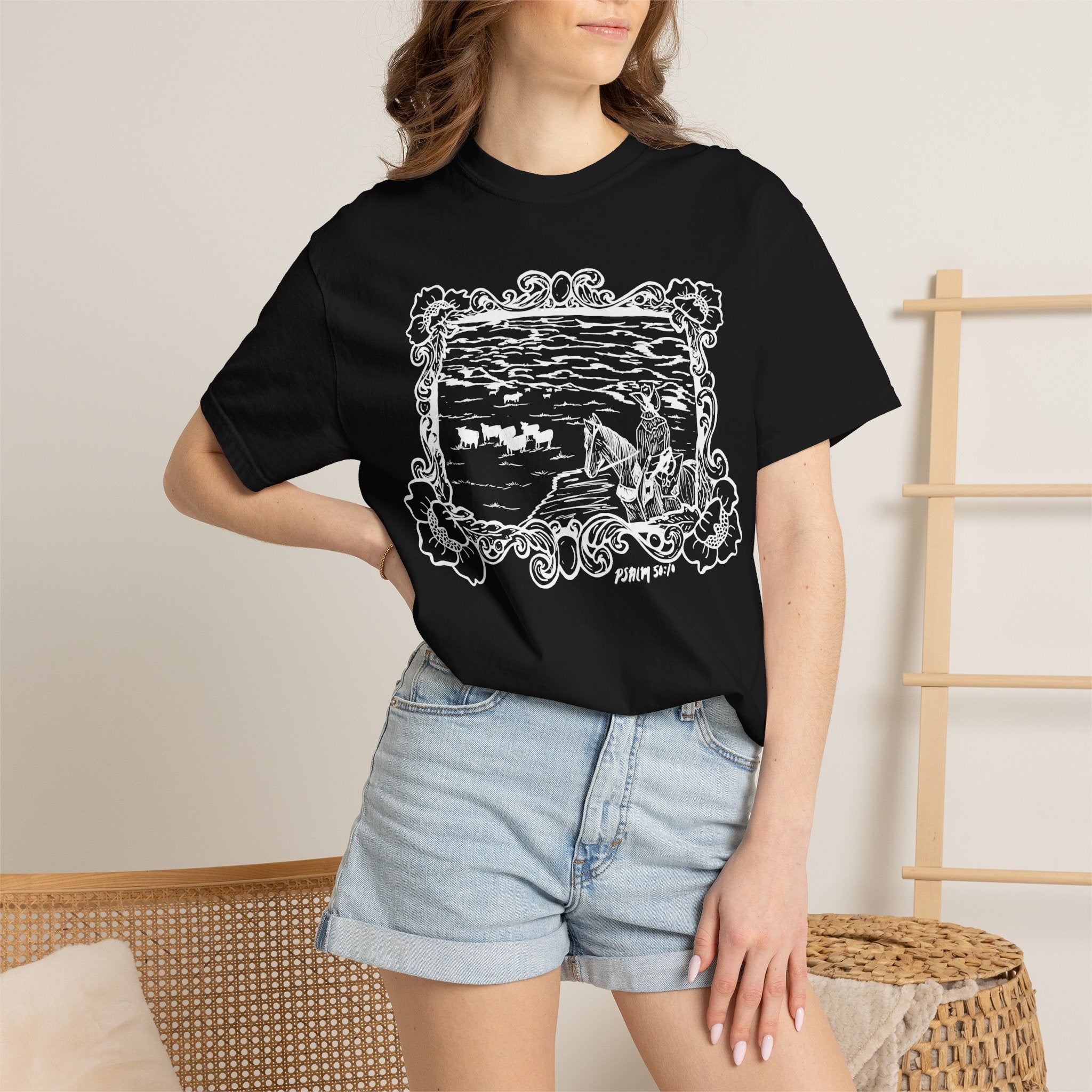 Cattle on 1000 Hills Comfort Colors T-shirt- Wht
