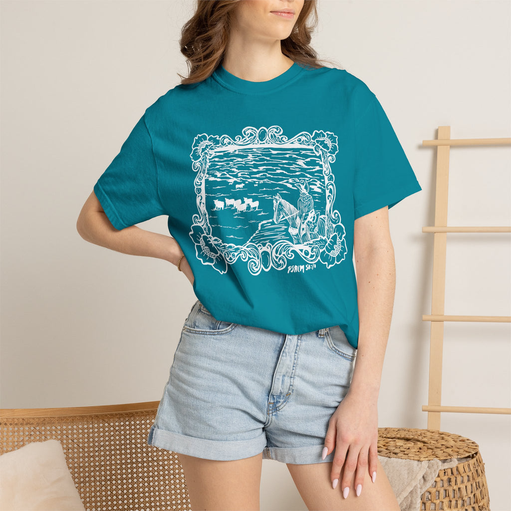 Cattle on 1000 Hills Comfort Colors T-shirt- Wht