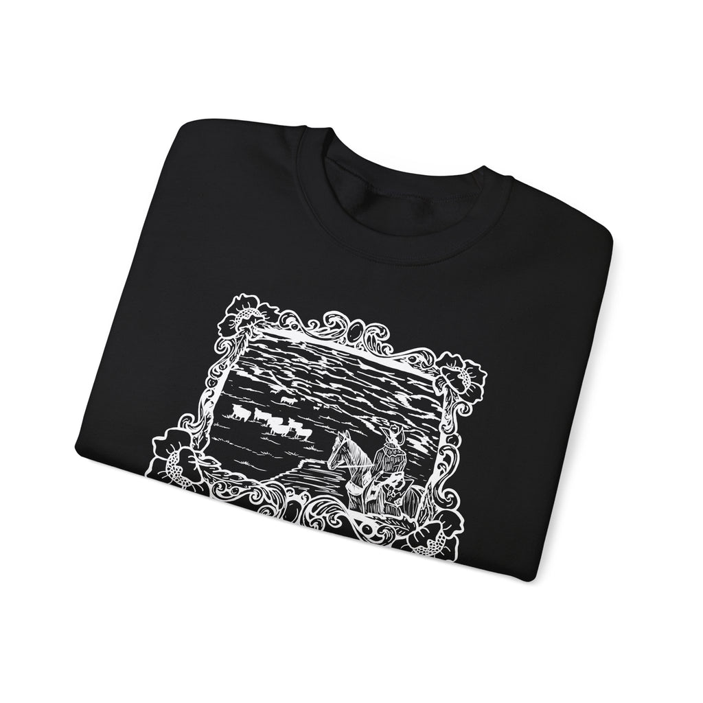 Cattle on 1000 hills Crewneck Sweatshirt-Wht