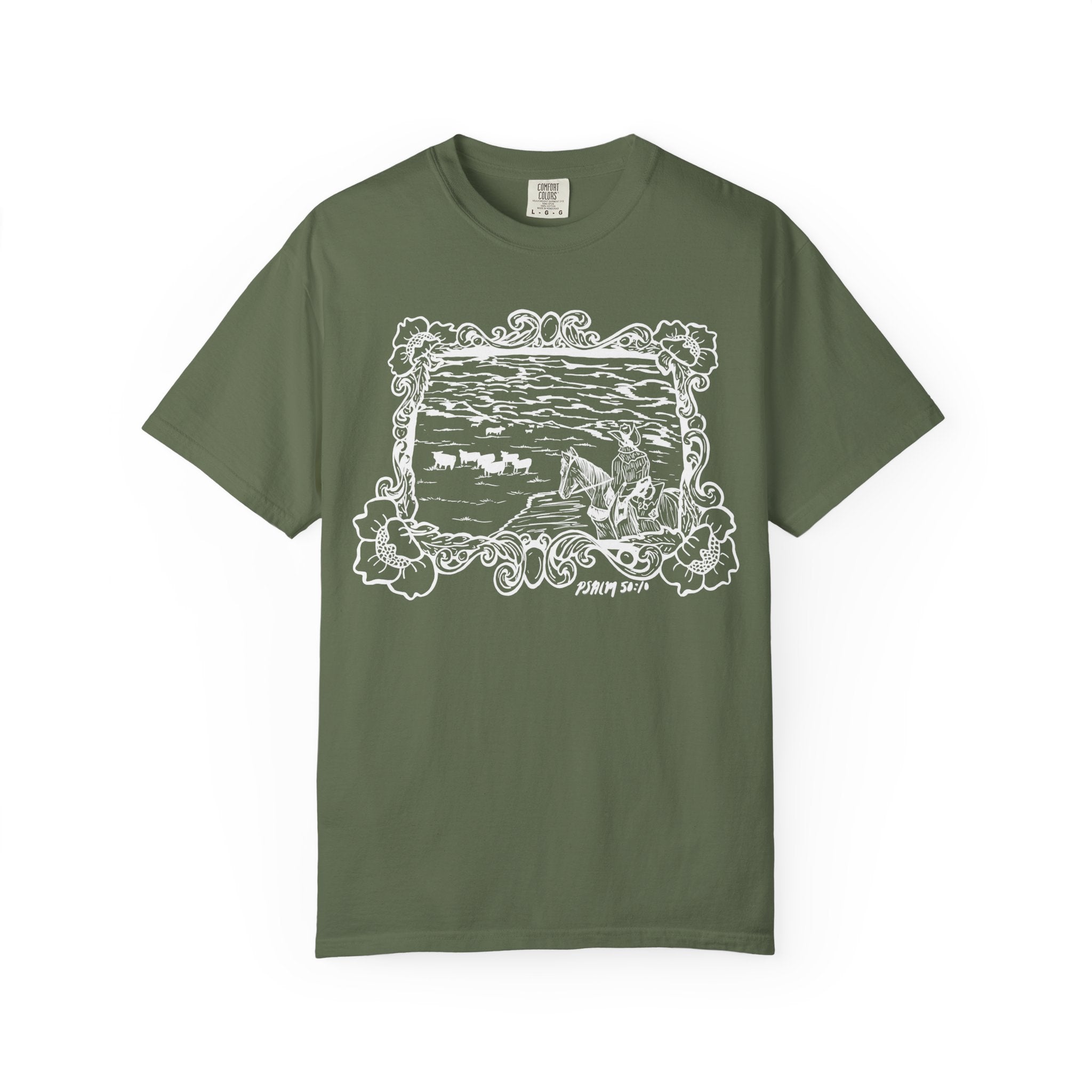 Cattle on 1000 Hills Comfort Colors T-shirt- Wht