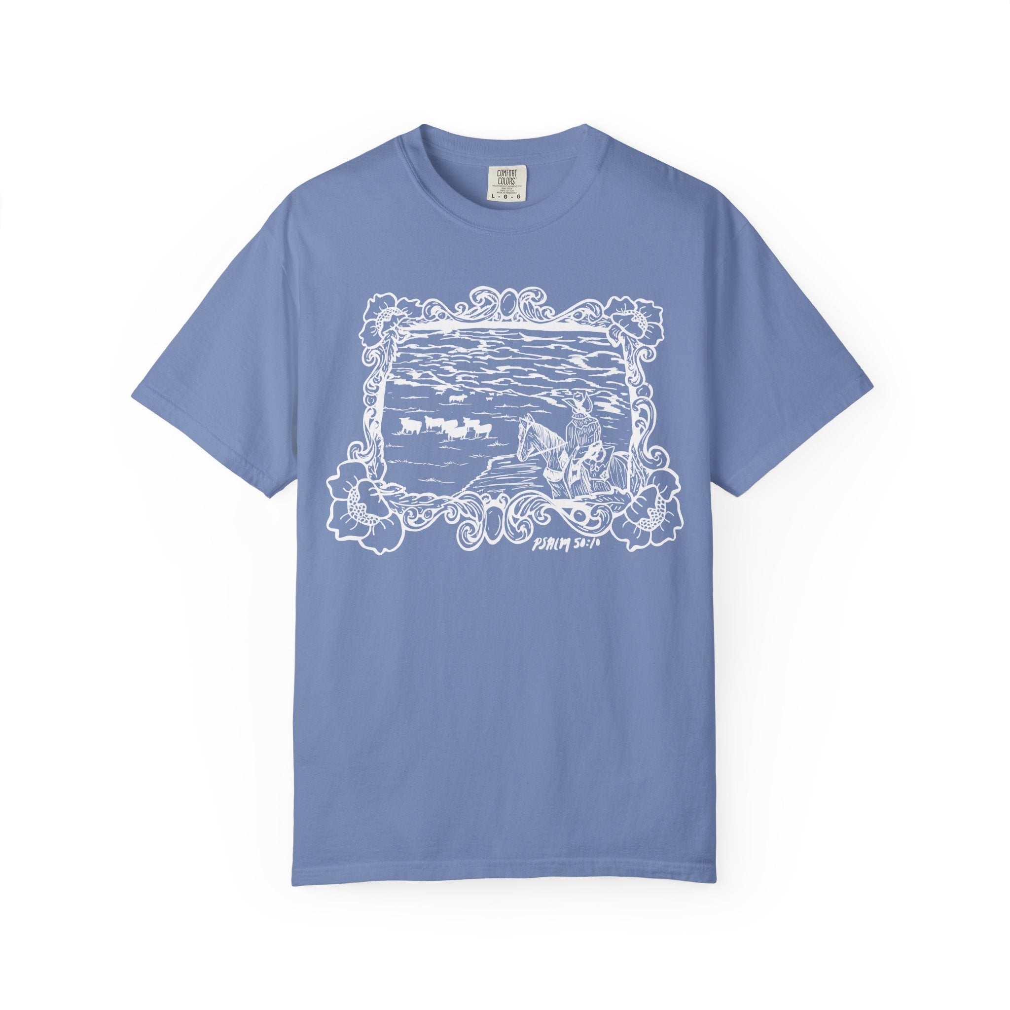 Cattle on 1000 Hills Comfort Colors T-shirt- Wht