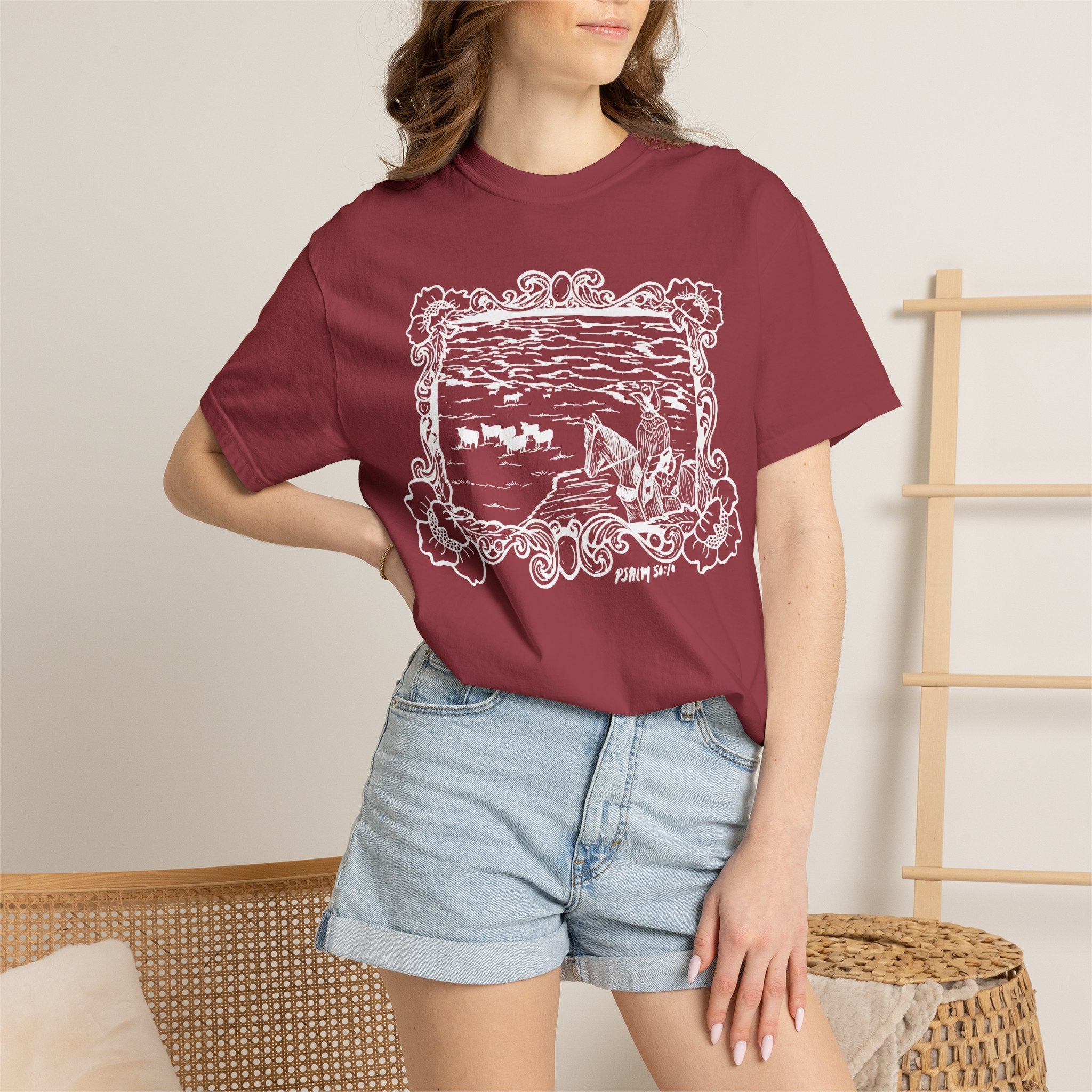 Cattle on 1000 Hills Comfort Colors T-shirt- Wht