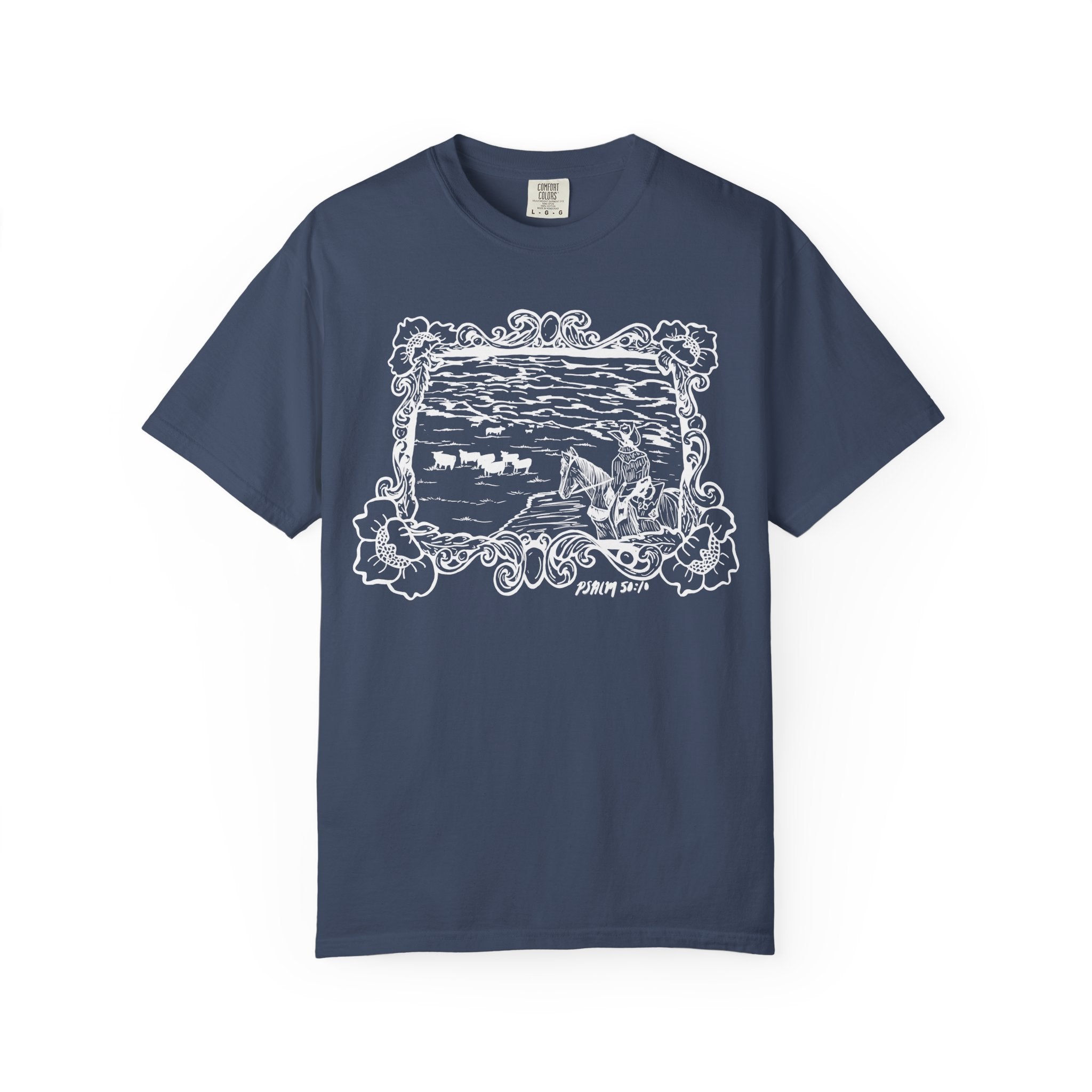 Cattle on 1000 Hills Comfort Colors T-shirt- Wht