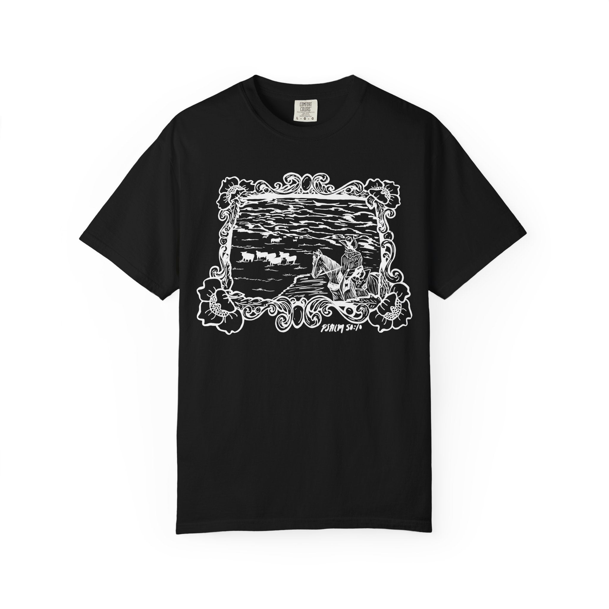 Cattle on 1000 Hills Comfort Colors T-shirt- Wht