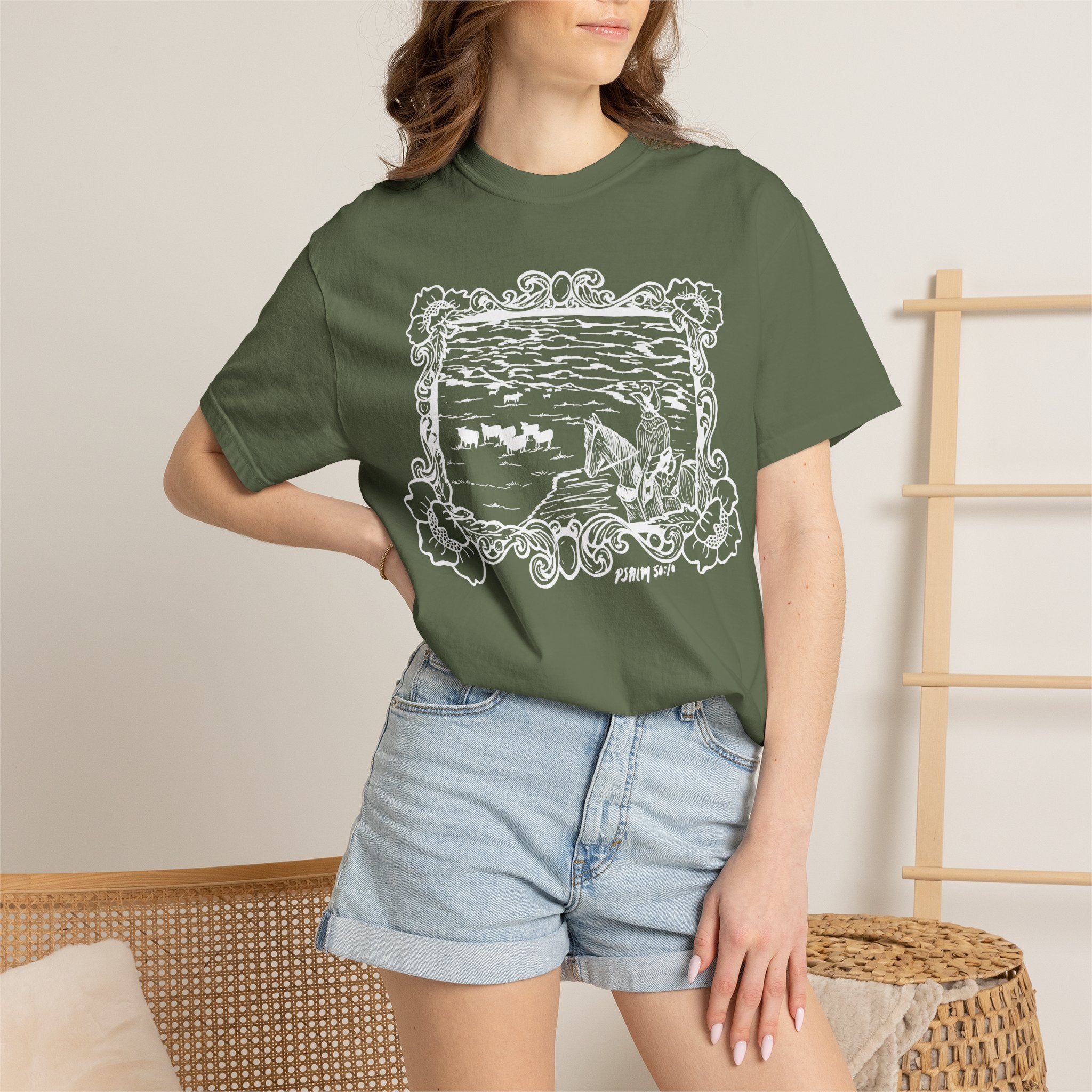 Cattle on 1000 Hills Comfort Colors T-shirt- Wht