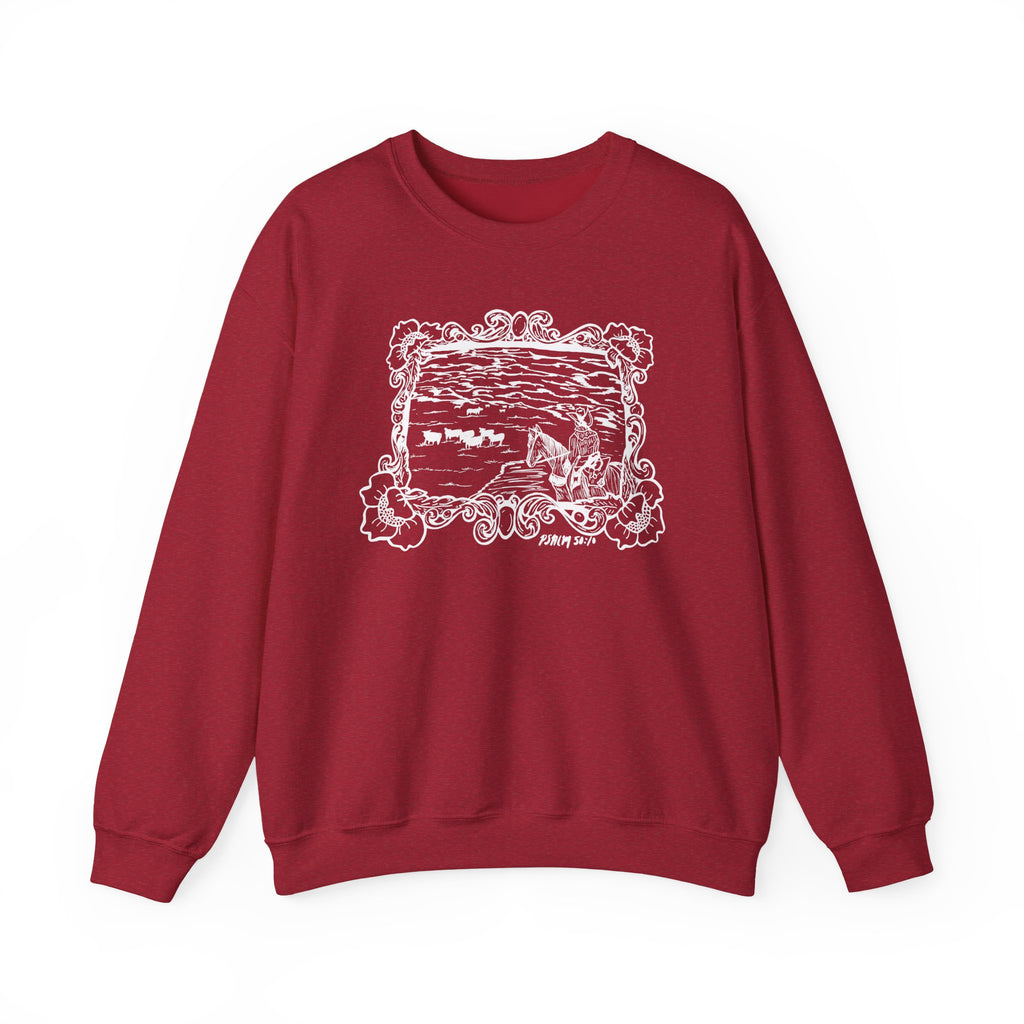 Cattle on 1000 hills Crewneck Sweatshirt-Wht