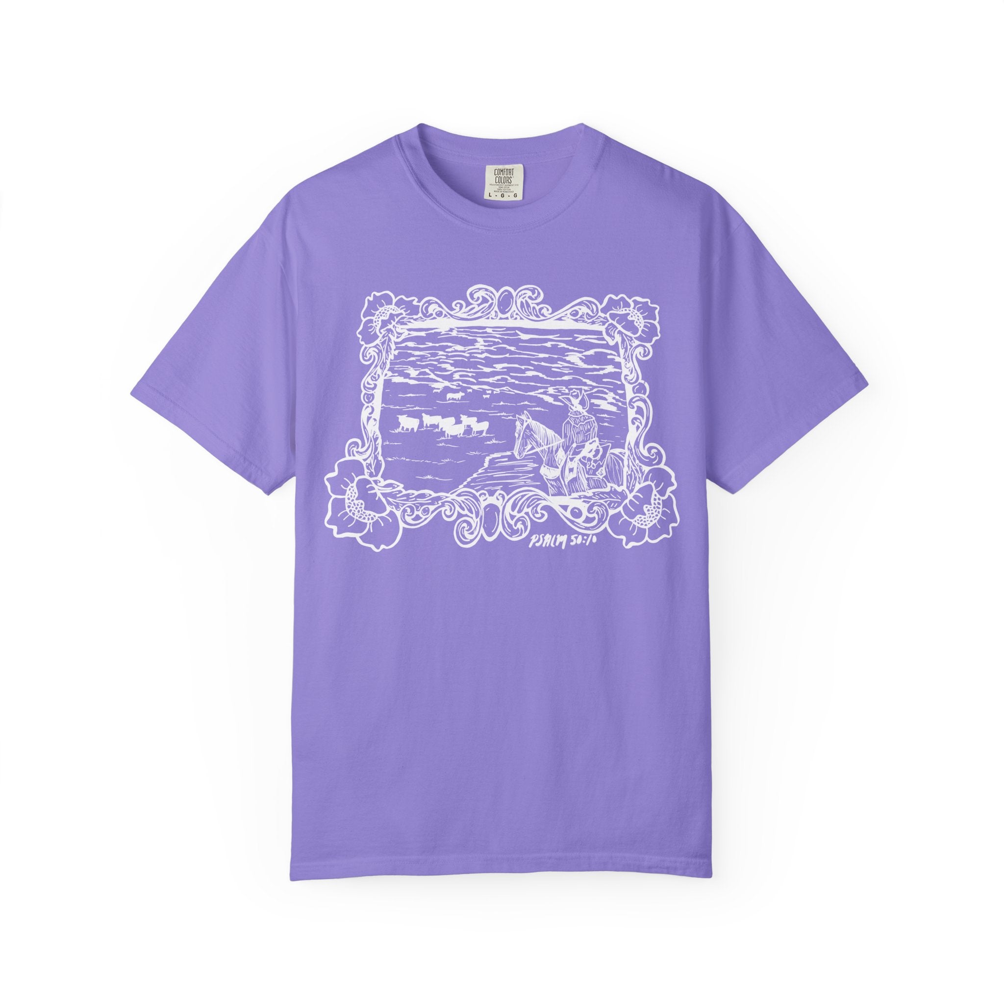 Cattle on 1000 Hills Comfort Colors T-shirt- Wht